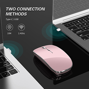 Wireless Mouse Rose Gold Dual Mode