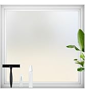 rabbitgoo Window Privacy Film with Kit for Glass Windows Frosted Decorative Clings UV Heat Contro...