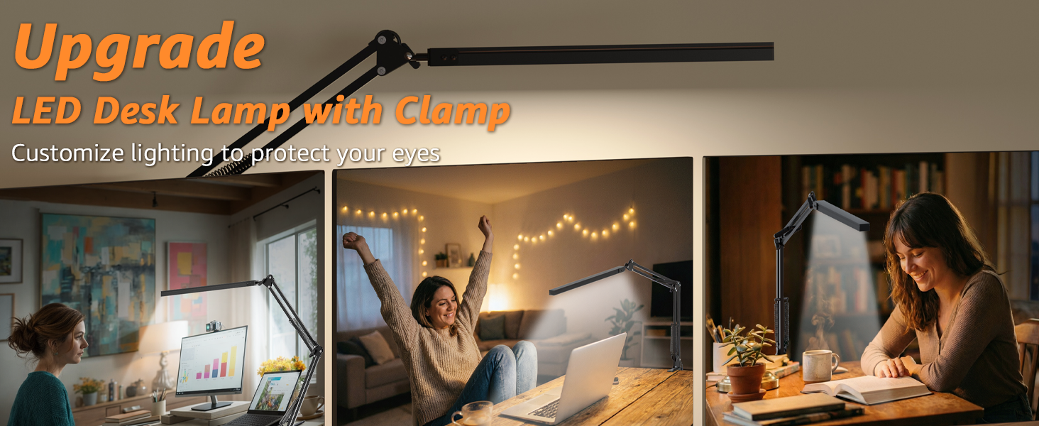 Upgrade LED Desk Lamp with Clamp