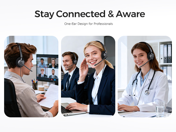 single ear wired usb headset