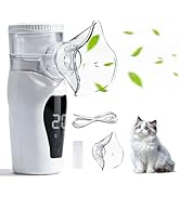 REDDOUDOU Portable Pet Nebulizer Humidifier Mask for Cat, Low Noise, USB Operated for Home &amp; Offi...