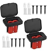 ZEHGCH 2PCS 12-36V Battery Quick Connect/Disconnect Electrical Connector Plug Kit with Flush Moun...