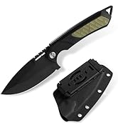 Mossy Oak 8 Inch Fixed Blade Knife with Kydex Sheath, D2 Steel Full Tang Outdoor Camping Knife, G...
