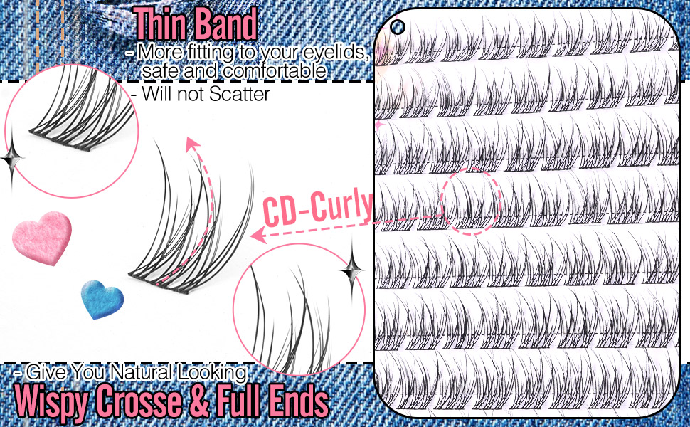 natural lash clusters wispy lash clusters wispy