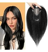 LEDIZE Hair Toppers for Women Real Human Hair, 360° Hair Topper No Bangs, Upgrade Lace Base Human...