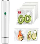 Vixino Vacuum Sealer, vacuum sealer for food, handheld vacuum sealer(Vacuum Sealers+ 30 reusable ...