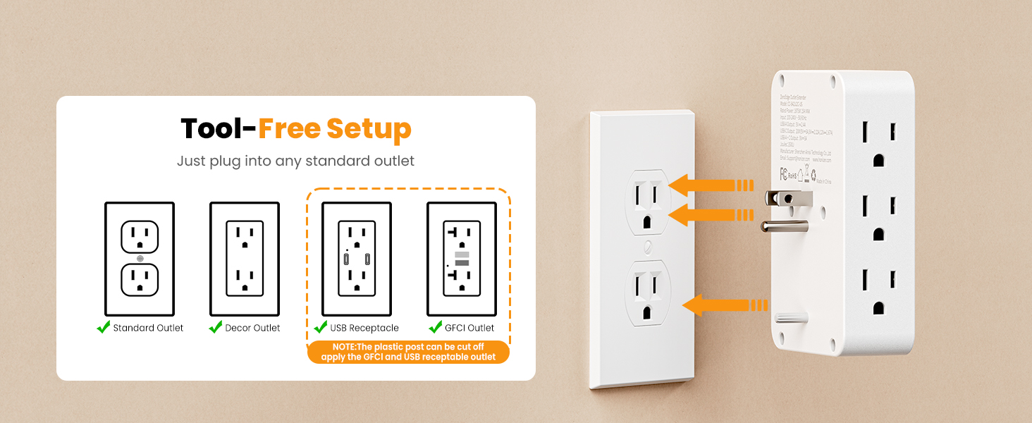 side plugs for wall outlet