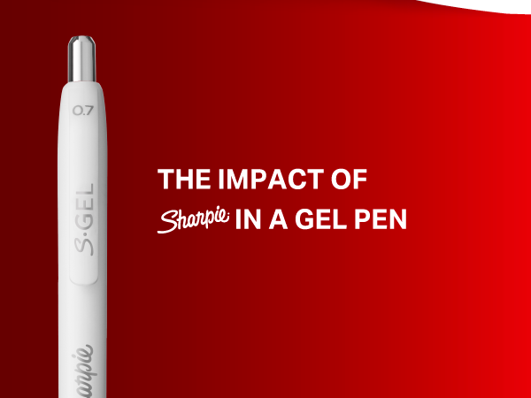 impact sharpie s gel pen white barrel pretty aesthetic chic school college supplies teacher red best