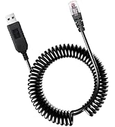 MONDGE Radar Detector Colied Cable with USB to RJ11 Plug Cable 5V-12V Power Cable Compatible with...