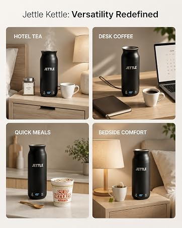 Jettle Kettle Versatile for hotel, desk, quick meals and bedrooms