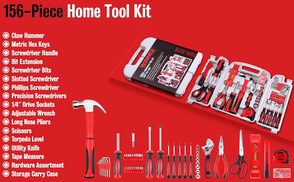 homeowner tool kit set toolbox household women men mom dad father mother christmas holiday gift