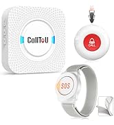 CallToU Caregiver Pager Wireless Call Button Nurse Alert System 500+ Feet for Home/Elderly/Patien...
