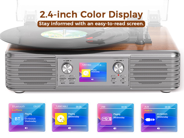 vinyl record player with bluetooth