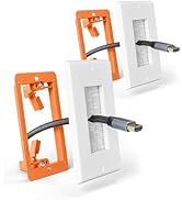 LEENUE Brush Wall Plate with Mounting Bracket, Cable Pass Through Decorator Cover for Low Voltage...