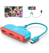 Switch Dock for Nintendo Switch/Switch OLED,NEWDERY Portable Nintendo Switch Docking Station Repl...