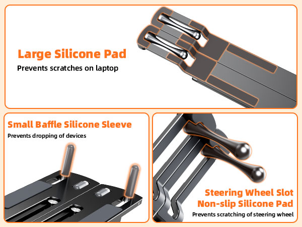 Car Laptop Mount Steering Wheel Tray Holder