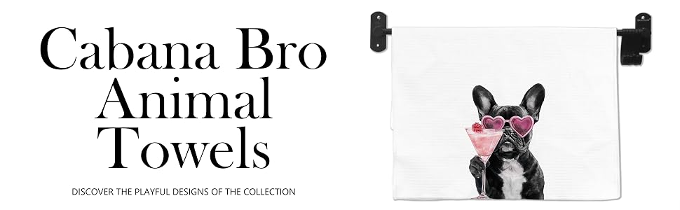 cabana bro funny dog towel