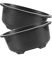 Angoily 2PCS Bonsai Training Pot 17 inch Plastic Bonsai Pot with Drainage Tray Oval Planter for D...