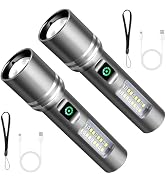 Ciwuzxs Flashlight High Lumens Rechargeable, 3000 Lumen Super Bright Led Flashlights with 6 Light...
