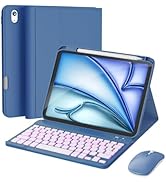 RAYMCRAFT for iPad Air 11-inch Case with Keyboard M3/M2 (2025/2024), Mouse and Detachable Wireles...
