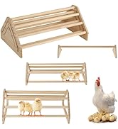 TonGass 3-Pack 15.75" Extra Long Chicken Perch, Freestanding Roosting Bar for Baby Chicks, Durabl...