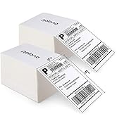 POLONO Genuine 4" x 6" Direct Thermal Shipping Label, Thermal Label (Pack of 1000), Perforated Fa...