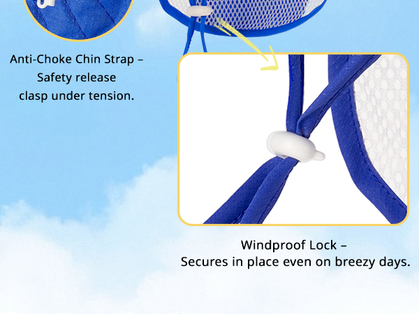 HECCEI Baby Sun Hat with Neck Flap DryShade SkyCandy UPF 50+ Infant Beach Hat