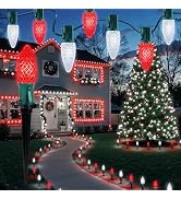 Brightown C9 Christmas Lights Outdoor, 25.7 Ft Strawberry C9 Christmas Pathway Lights with 20 LED...