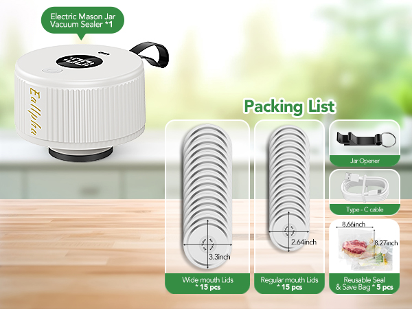 electric vacuum sealer for mason jars