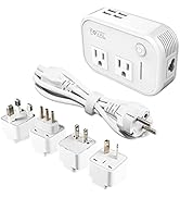 FOVAL Power Step Down 220V to 110V Travel Voltage Converter International Power Adapter for Hair ...