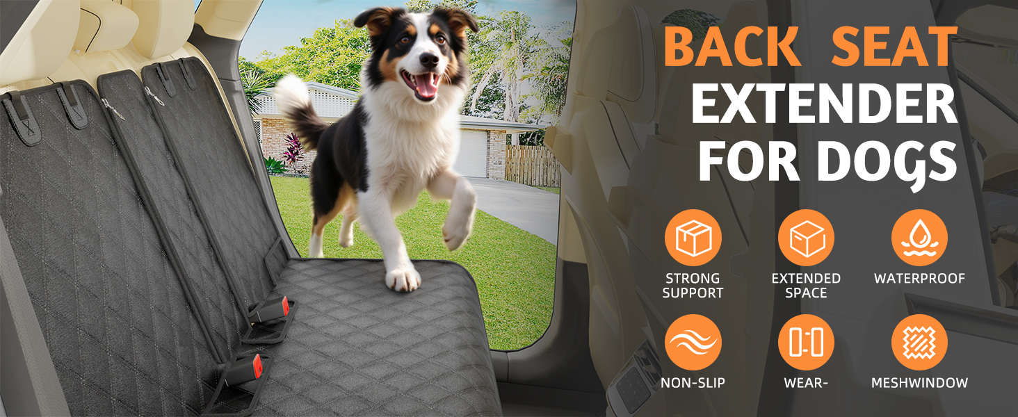 Simple Trending Non-Slip Dog Bed Mat for Car, Black