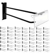 Suntree 50 Pcs 6 Inch Gridwall Hooks with Label Holder, Heavy Duty Black Electroplated Hangers fo...
