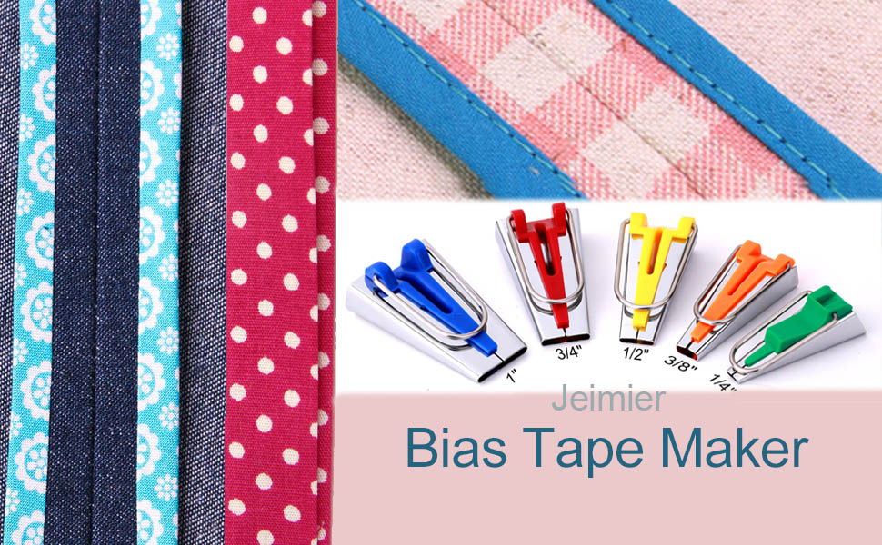 Bias Tape Maker Tool 1/4IN 3/8IN 1/2IN 3/4IN 1IN