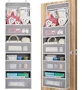 JARLINK 5-Shelf Over Door Organizer Storage, Upgrade Hanging Storage with Clear Window, 50 lbs Lo...
