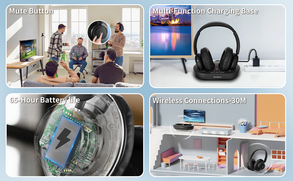 wireless tv headphones