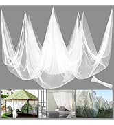 39 x 10 Ft Mosquito Netting for Patio, White Mosquito Net for Garden Protection Patio Screen Mesh...