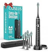 COSLUS Sonic Electric Toothbrush for Adults C40(DY-108Pro): 47000 VPM for Deep Cleaning with Trav...