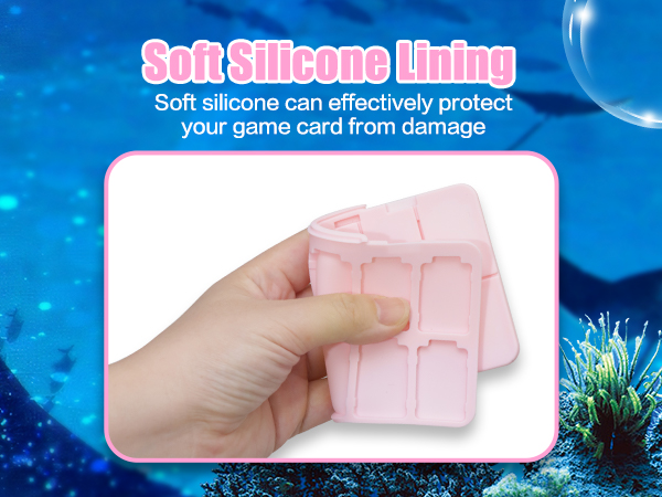 pink switch game holder case
