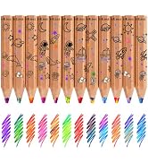ThEast Toddlers Colored Pencils, 12 Color Pencils for Kids Ages 3-6, Cute Space&amp;Ocean Toddler Cra...