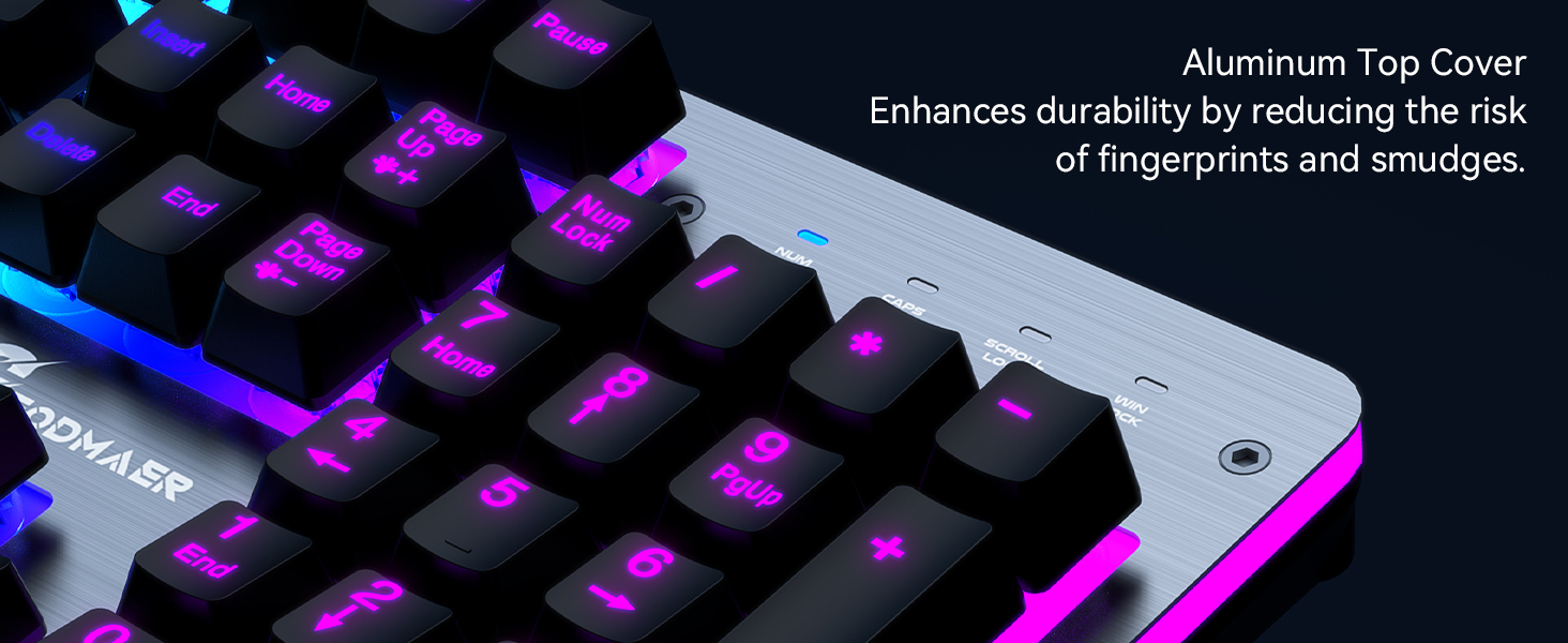 104 keys wired RGB gaming keyboard