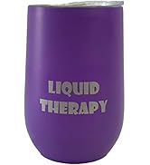 Happy Hour 16 oz Double Wall Insulated Stainless Steel Tumbler - Purple - Liquid Therapy