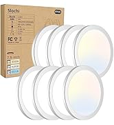 8PACK LED Flush Mount Ceiling Light Fixture, 3000K-4000K-6500K &amp; 100W Equivalent Modern Kitchen R...