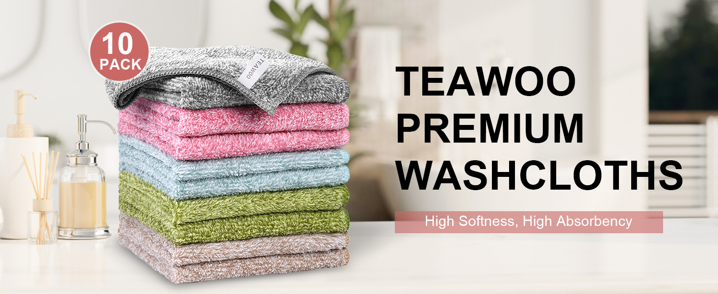 TEAWOO PREMIUM WASHCLOTHS