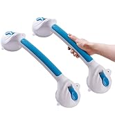 LEATALE Shower Grab Bars for Seniors 2 Pack,16.8" Suction Shower Handle with Safety Indicator, No...