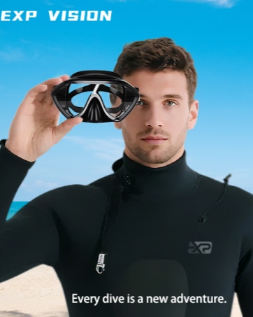 Scuba Diving Mask for Adults - Premium Anti-Fog Snorkeling Mask Swim Goggles with Nose Cover