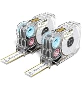 Phomemo A30 P15 Label Maker Long Tape, Black on Hot Stamping Continuous Tape, Strong Adhesion Sti...