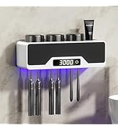 Toothbrush Holders for Bathrooms,Rechargeable Cordless Wall Mounted Tooth Brushing Holder,3 Cup E...