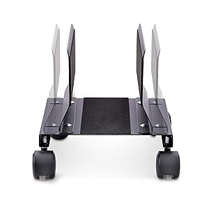 Computer Tower Cart, Rolling Mobile CPU Caddy on Wheels (Casters)