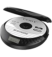 Coby Bluetooth CD Player Portable, FM, AUX, MP3 Anti-Skip Compact Discman | Lightweight Portable ...