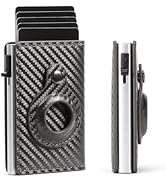LOUEBICA Slim Smart Mens Wallet Card Holder for AirTag Minimalist Leather Front Pocket Wallet RFI...